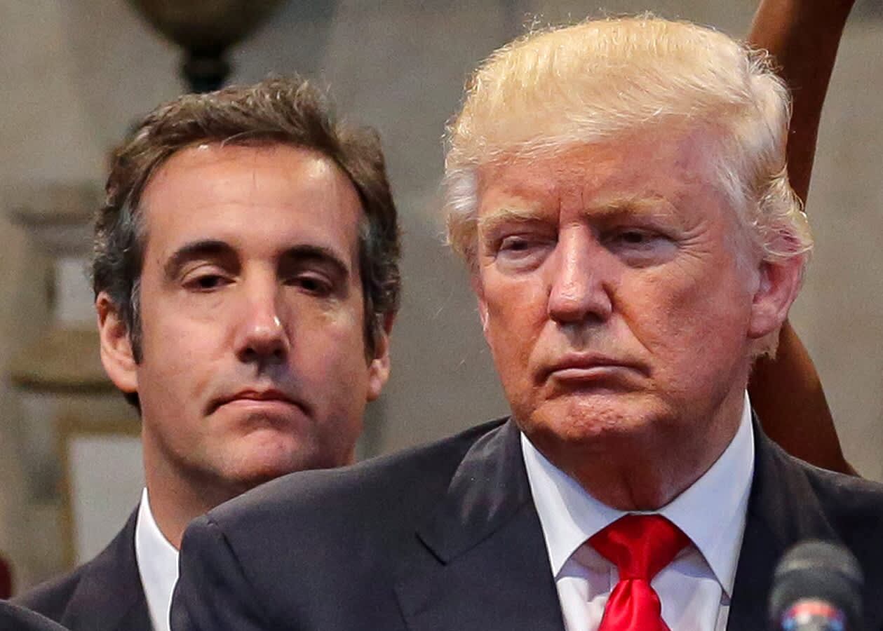 Michael Cohen junto a Donald trump.