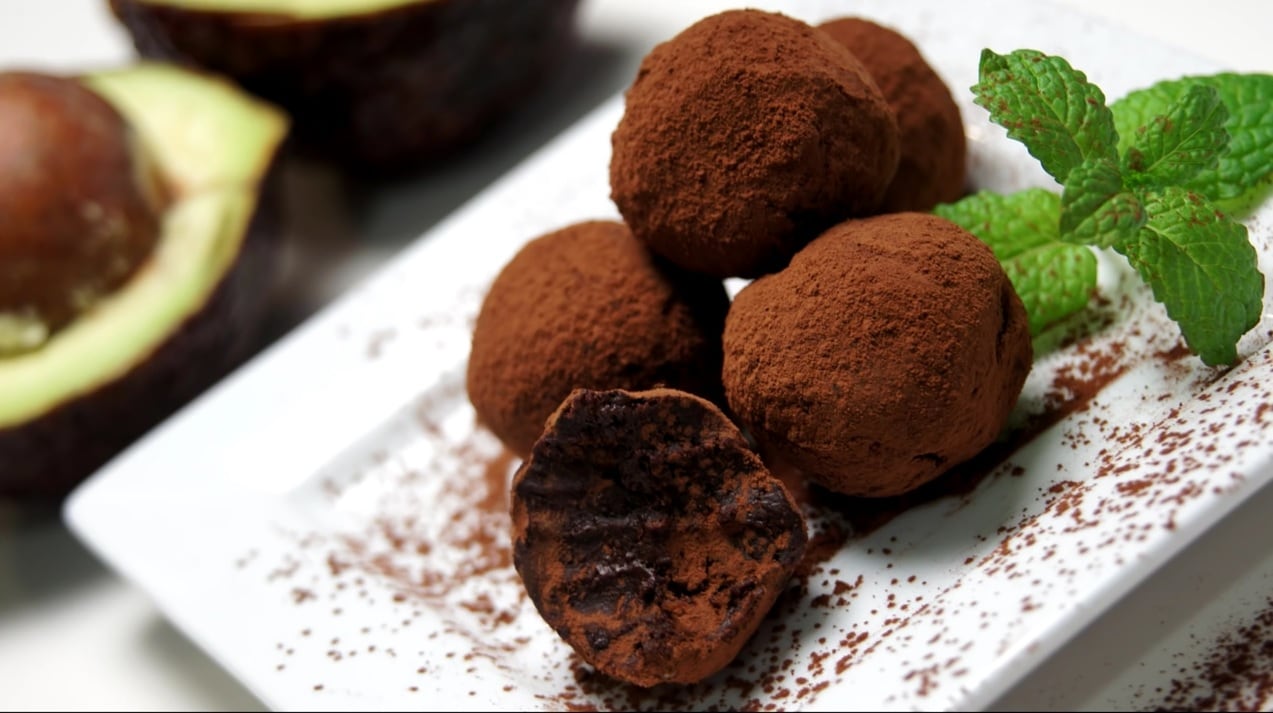 Trufas de palta y chocolate