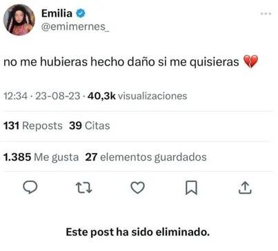 Los rumores de separación entre Emilia Mernes y Duki