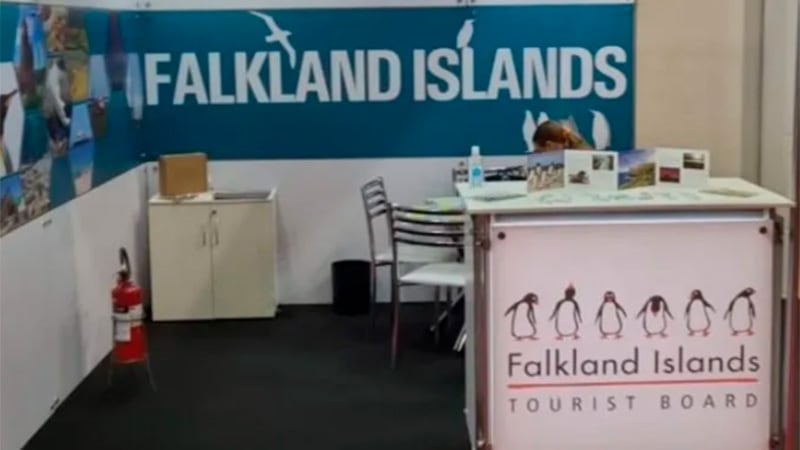 Feria de Turismo Internacional de San Pablo, permitió la instalación de un puesto de promoción turística con el nombre "Falkland Island".