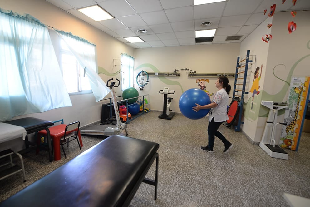 Sala de kinesiología donde se trató a Lázaro.