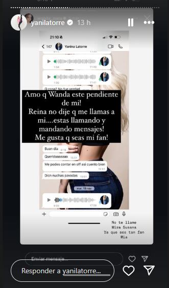 Wanda Nara le dejó una indirecta a Yanina Latorre y esta le respondió