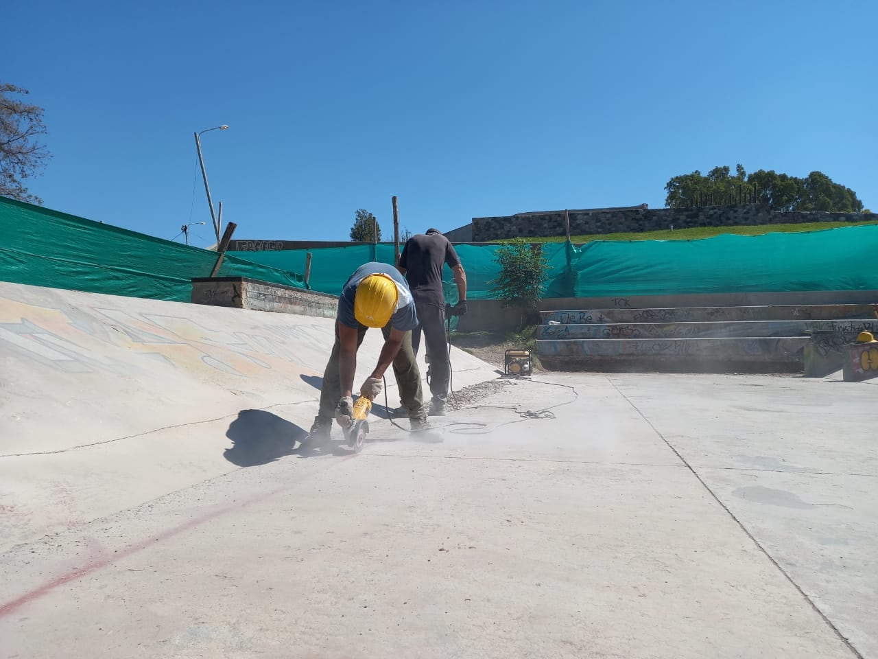 Amplían la pista de skatepark en el parque de los Jóvenes.  