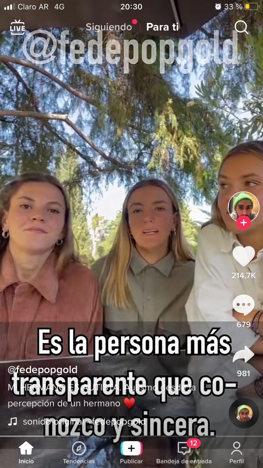 Hermanas mendocinas hablan de autismo en TikTok.