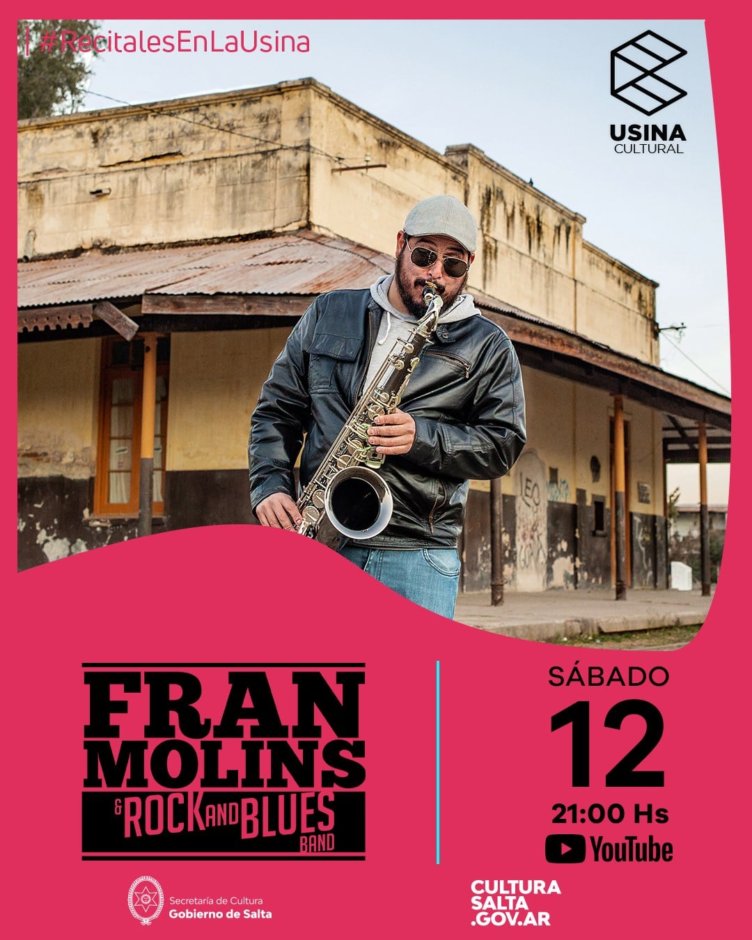 Fran Molins se presenta en el escenario de la Usina Cultural.