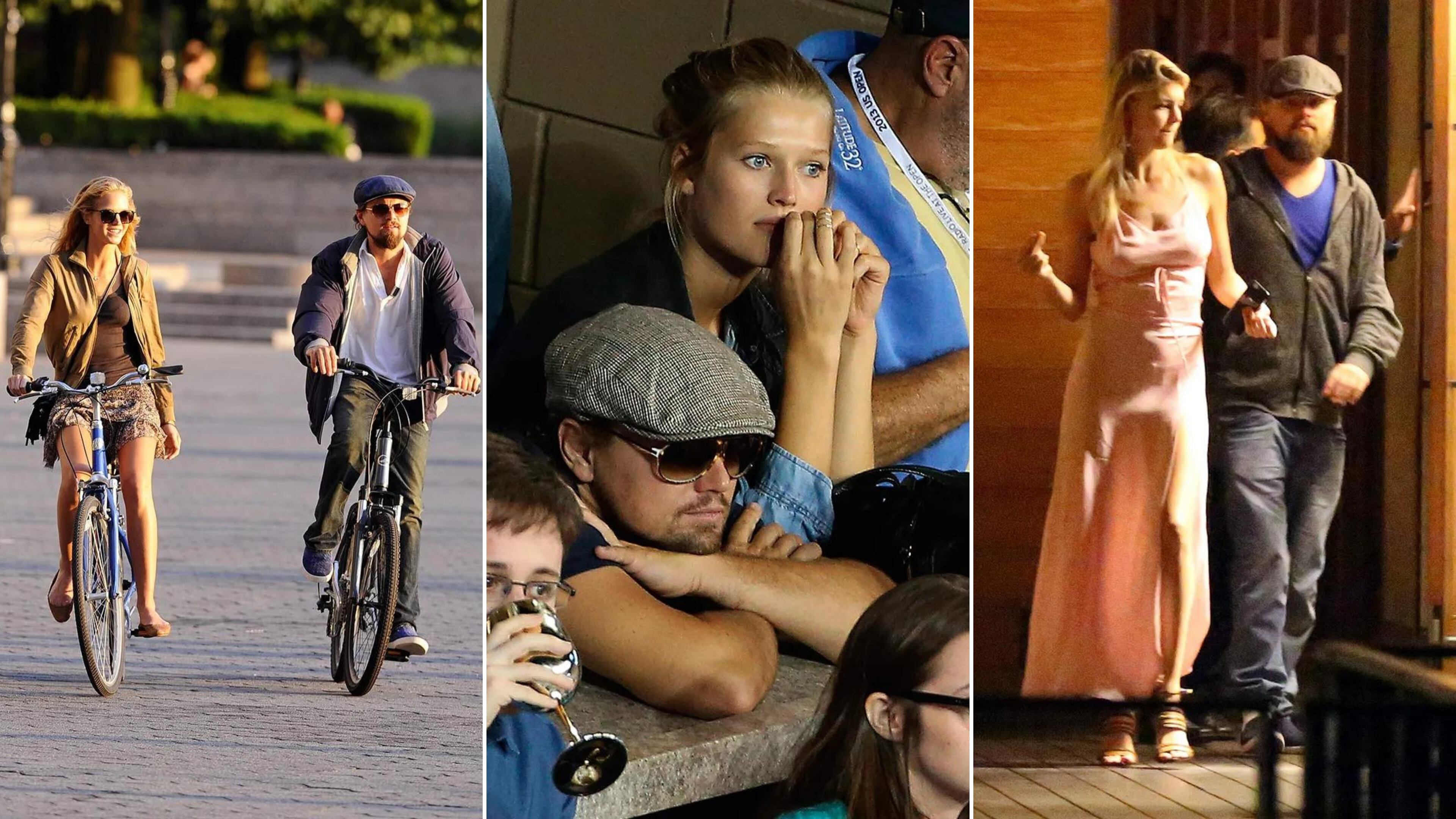 Leonardo Di Caprio junto a Erin Heatherton, Toni Garrn y Kelly Rohrbach.