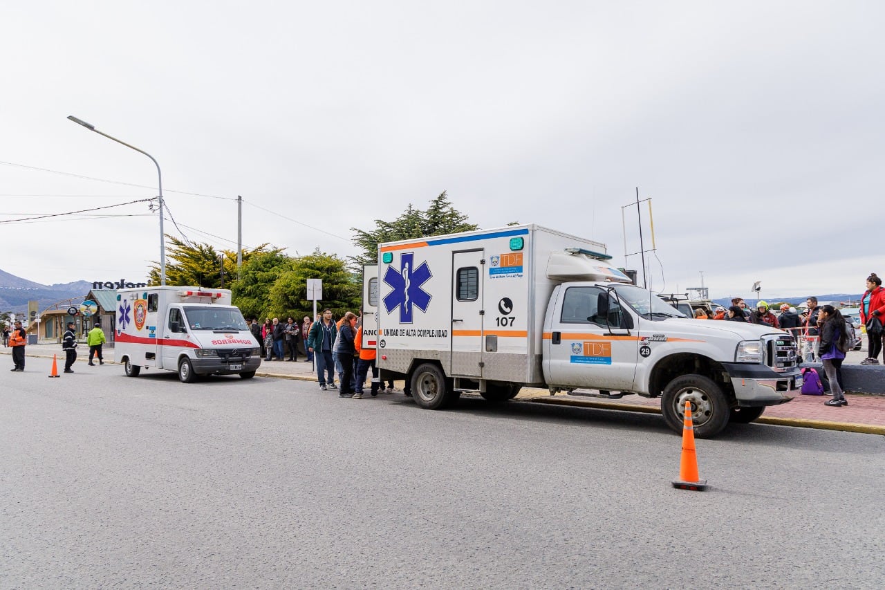 Se llevó adelante un importante simulacro en el área céntrica. Es la primera vez que se hace, donde se recreo un evento con víctimas múltiples.