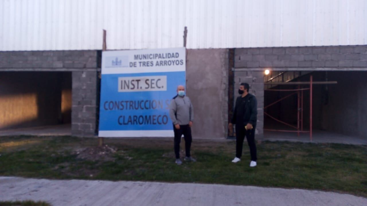 Fernández y Lamberti recorrieron obras en Claromecó