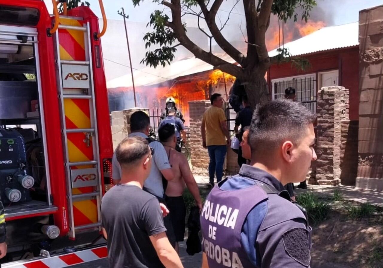 El incendio de la vivienda (Radio Villa María)