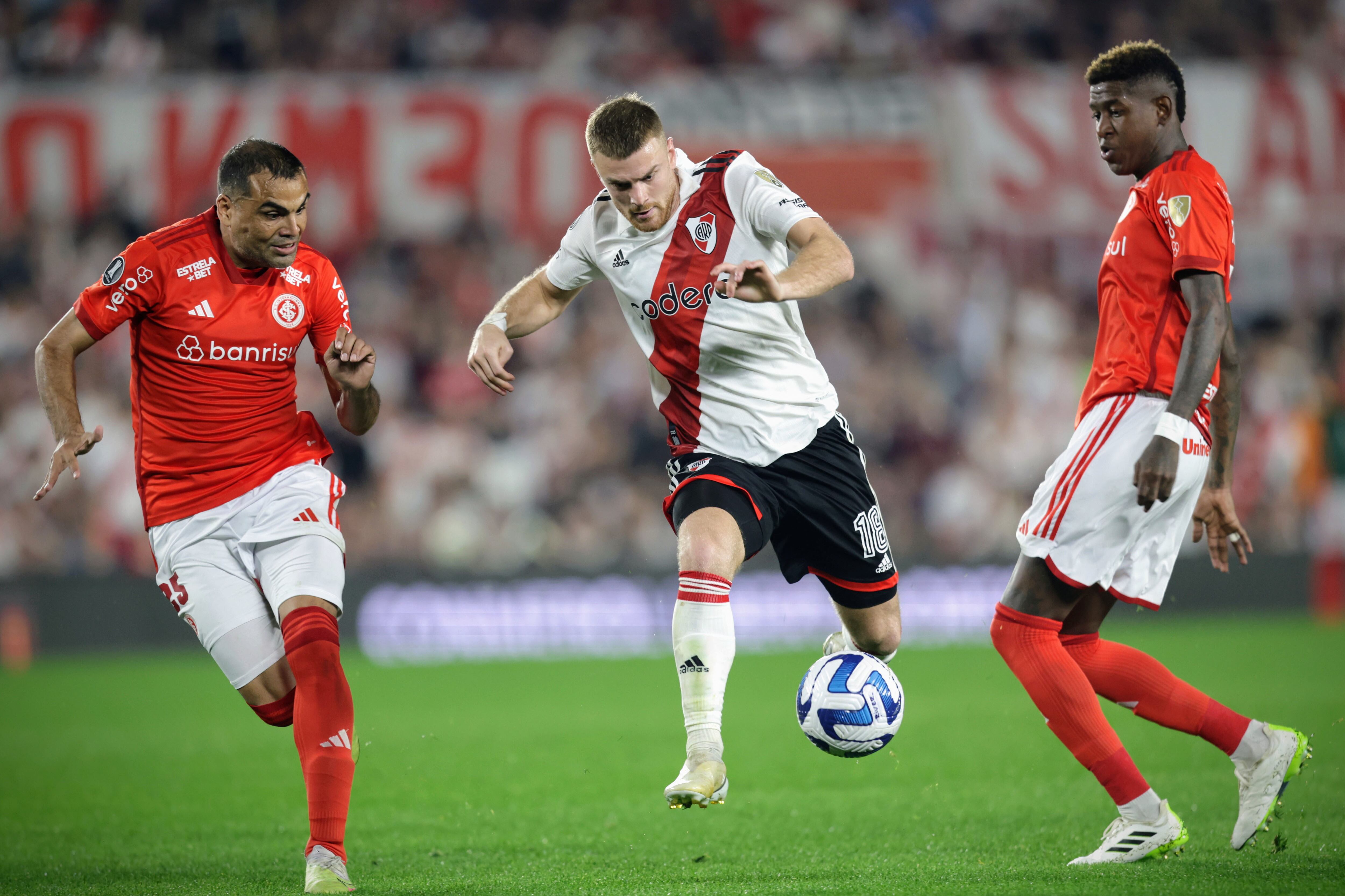 Lucas Beltrán, delantero de River, en el partido ante Inter por la Copa Libertadores 2023. (Fotobaires)