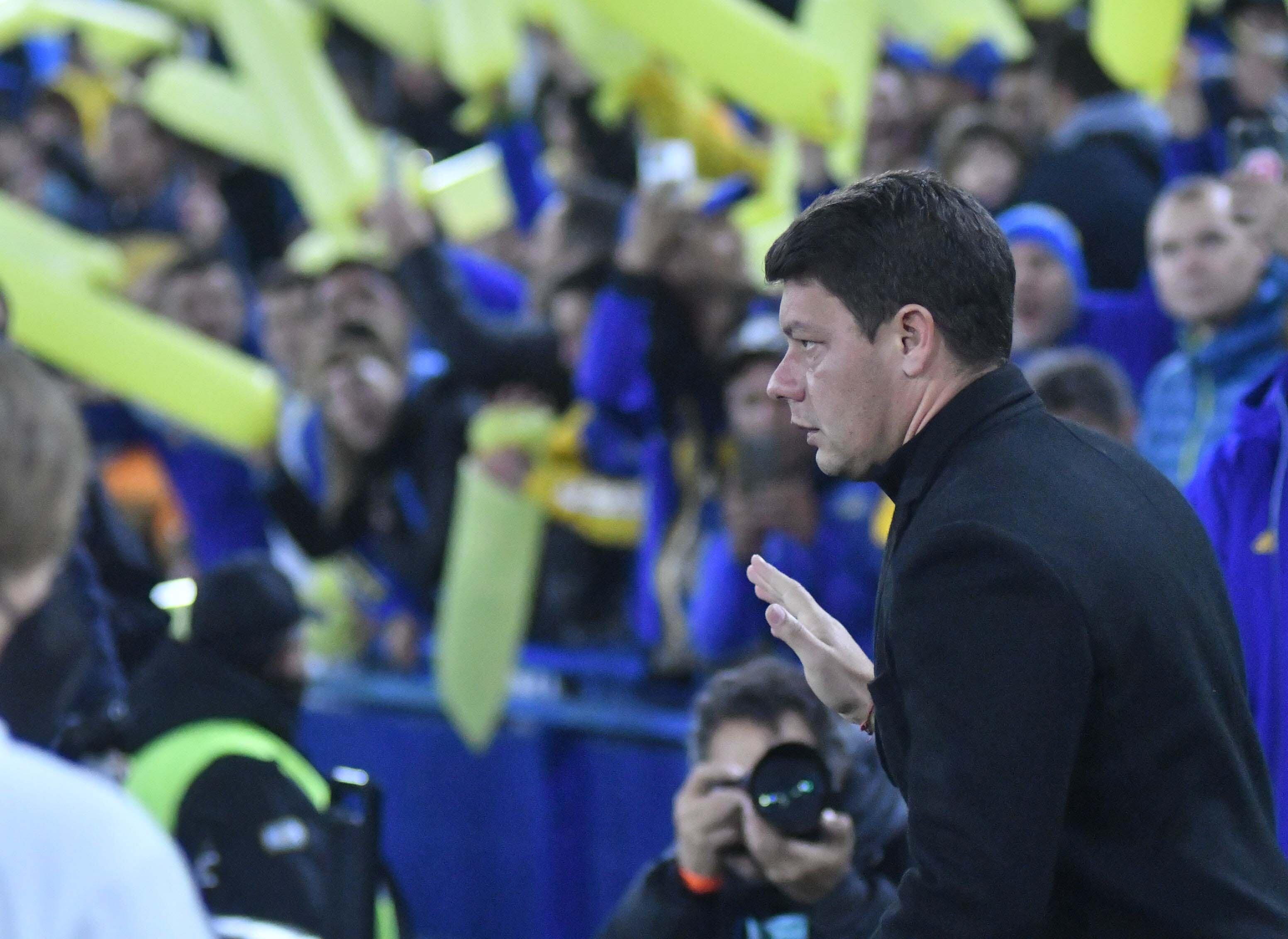 Sebastián Battaglia en el partido ante Corinthians. (AP)