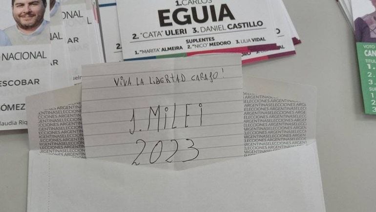 Las particulares boletas y mensajes en cuartos oscuros de Neuquén.