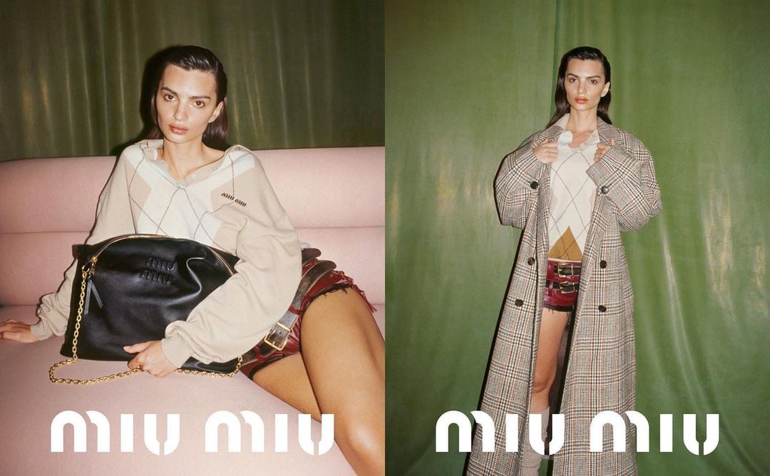 Emily Ratajkowski posó para Miu Miu