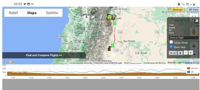 Parapente: tupungatino batió récord mendocino de vuelo de distancia