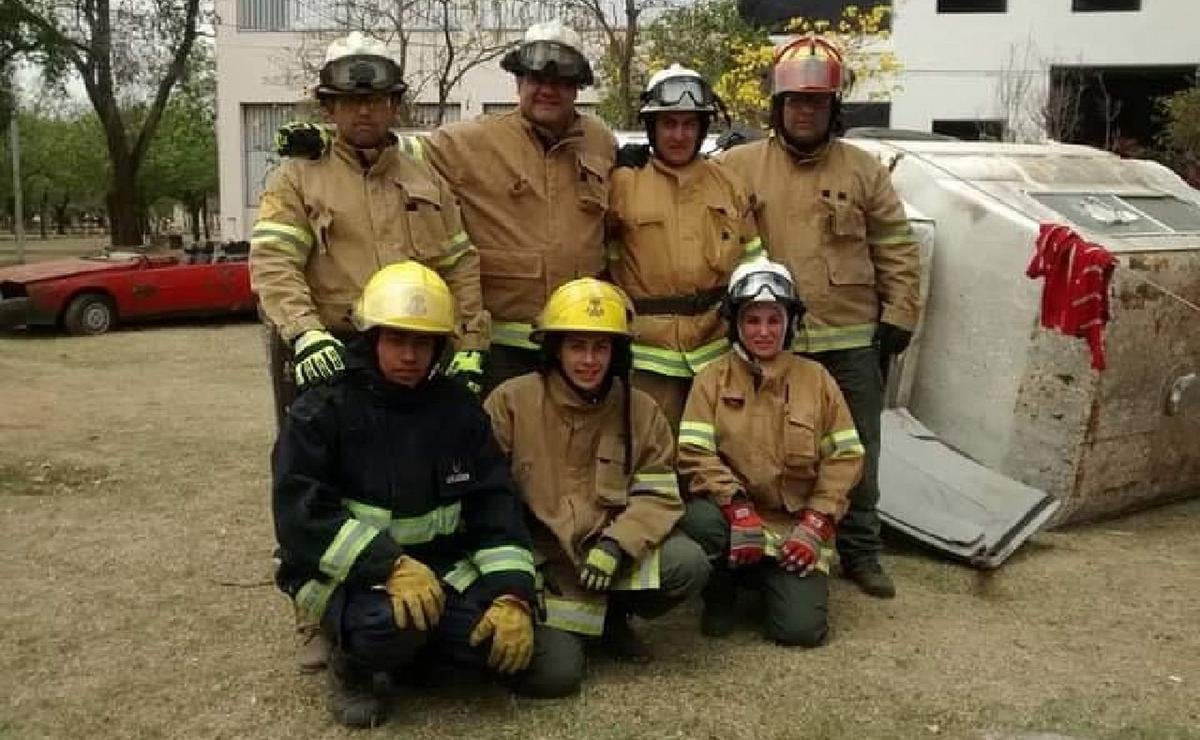 Los bomberos se casaron durante los incendios en Córdoba.