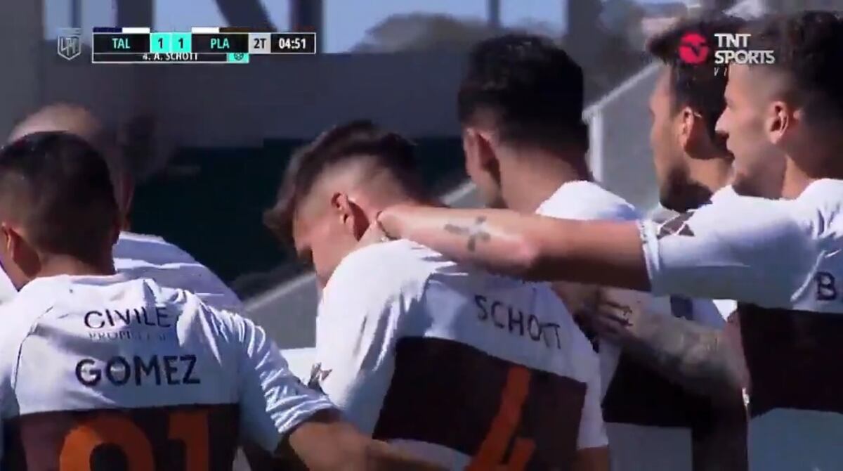 Augusto Schott anotó su tercer gol en primera para Platense y ante Talleres en el Kempes