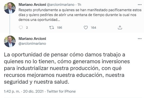 Arcioni derogó la Ley de zonificación minera.