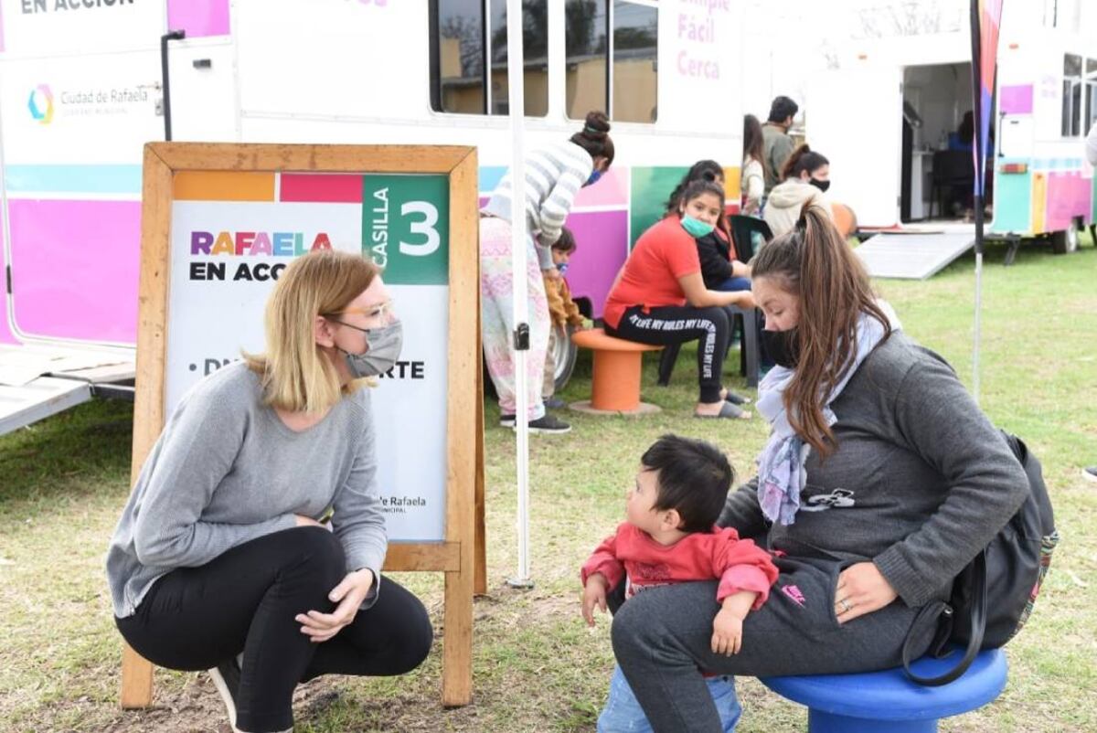 Amalia Galantti recorrió Rafaela en Acción, instalado en el Zazpe