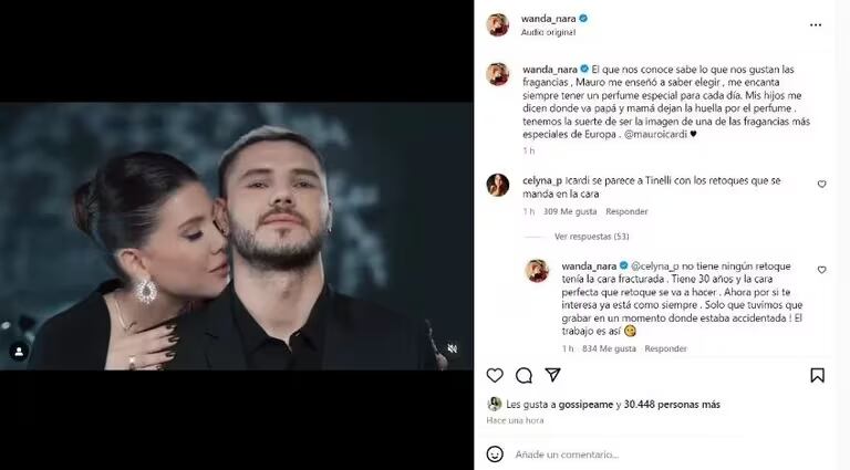 Wanda Nara apuntó contra los haters que criticaron el aspecto físico de Mauro Icardi