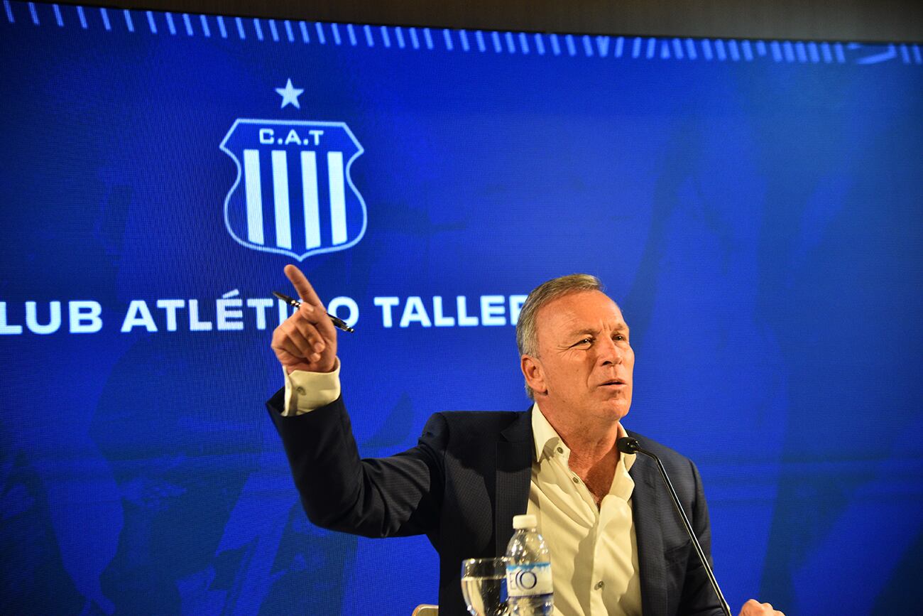 Conferencia de prensa de Andrés Fassi Presidente de Talleres tras el incidente del partido contra Boca Juniors por Copa Argentina.
Foto: Pedro Castillo / La Voz