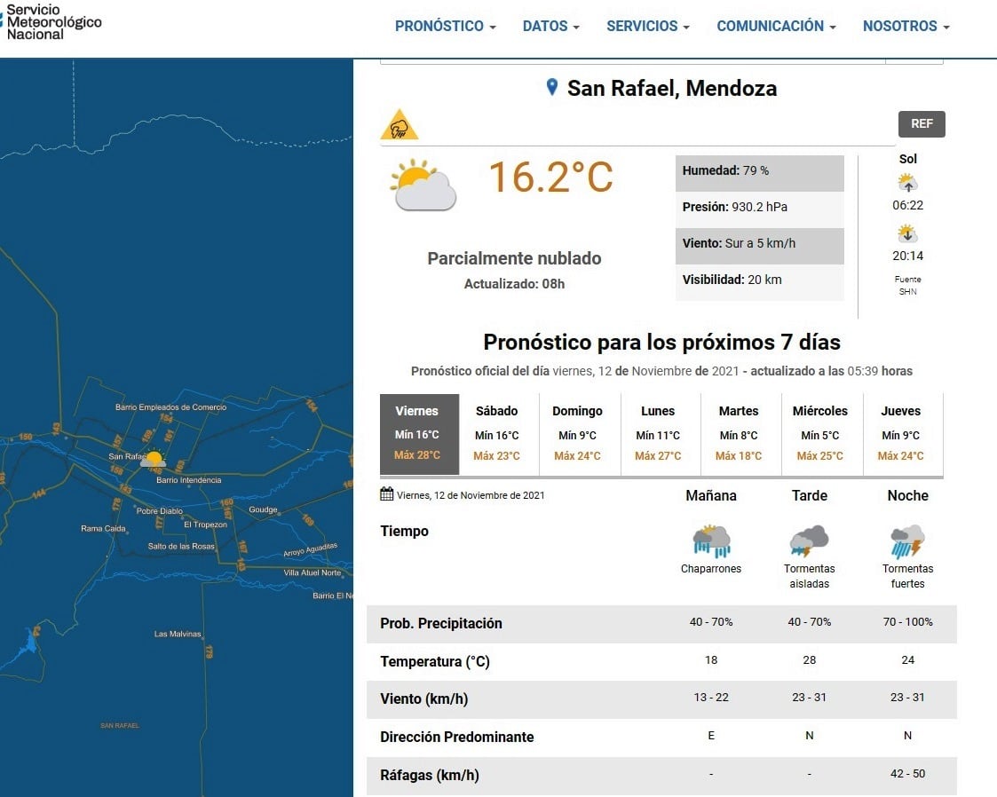 Tormentas fuertes anticipa el SMN