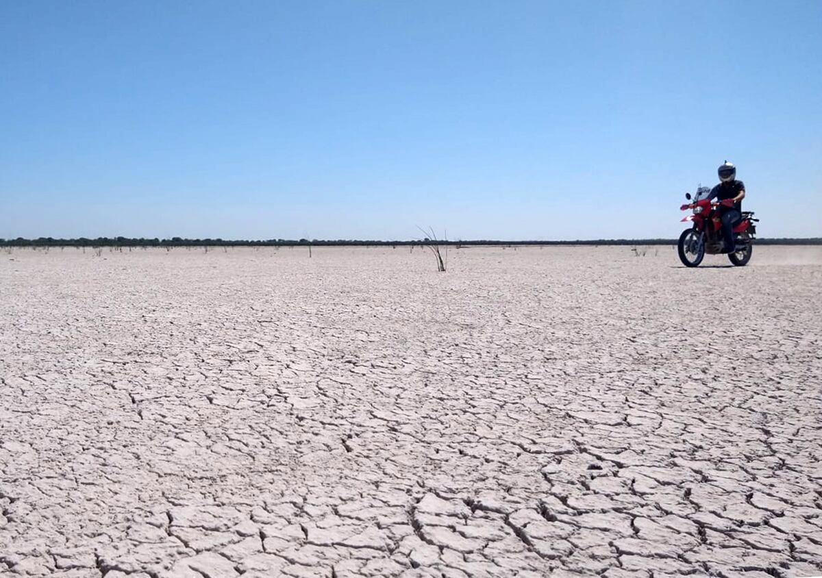 Se secó el humedal del balneario de Laguna Paiva