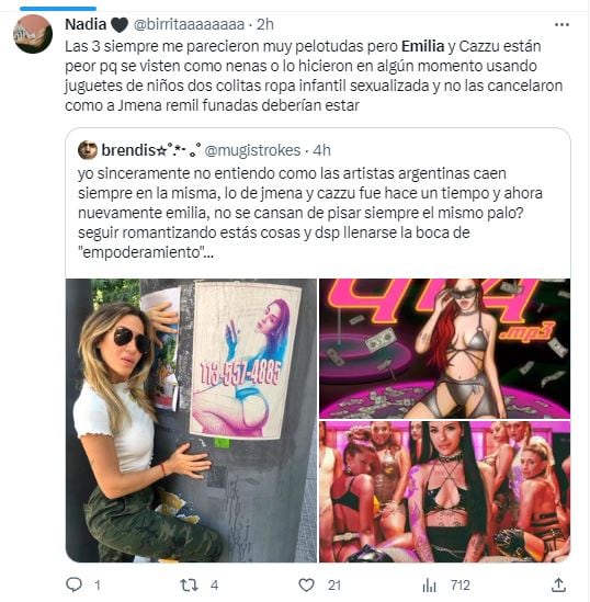 Emilia Mernes generó polémica con la portada de “GTA.mp3” y la compararon con Cazzu y Jimena Barón