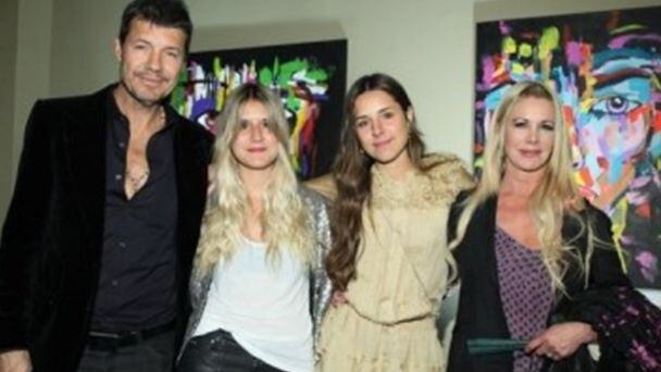 Soledad Aquino y Marcelo Tinelli, los padres de Mica y Cande Tinelli