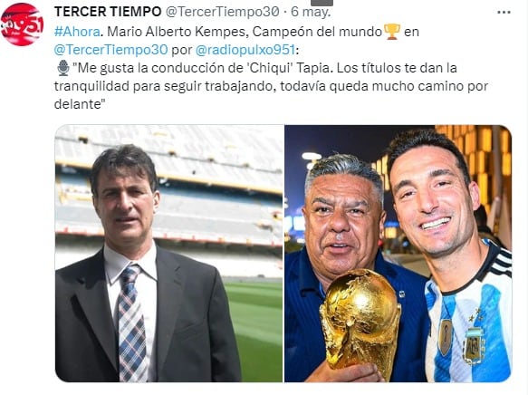 El Matador elogió la conducción de Claudio Chiqui Tapia en AFA.