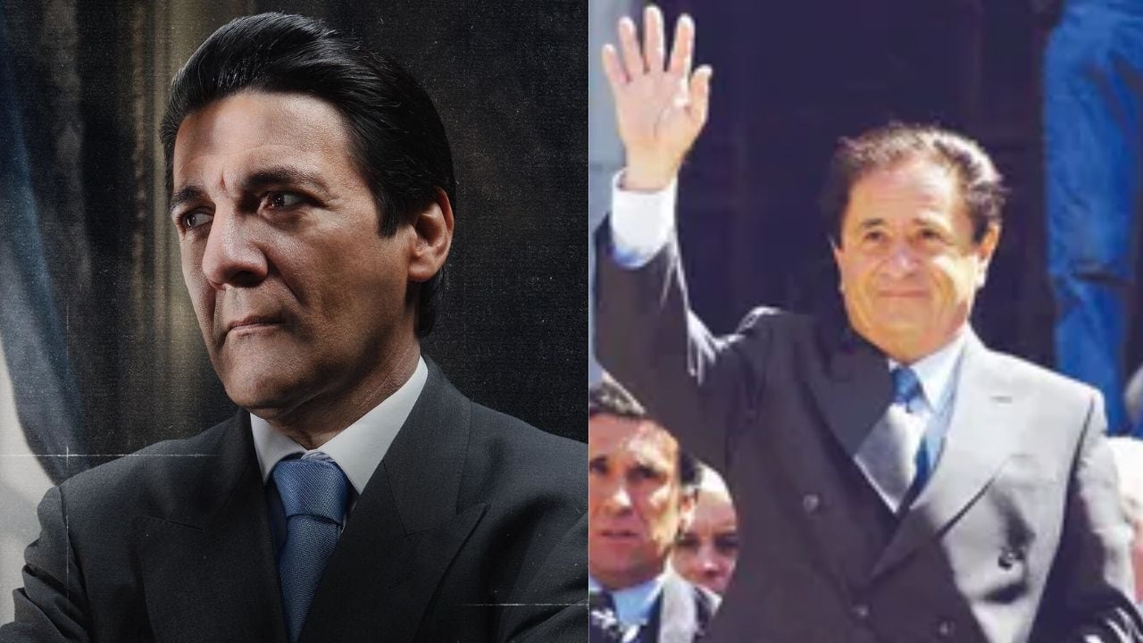 César Troncoso se pone en la piel de Eduardo Duhalde, Presidente de la Nación entre enero de 2002 y mayo de 2003.