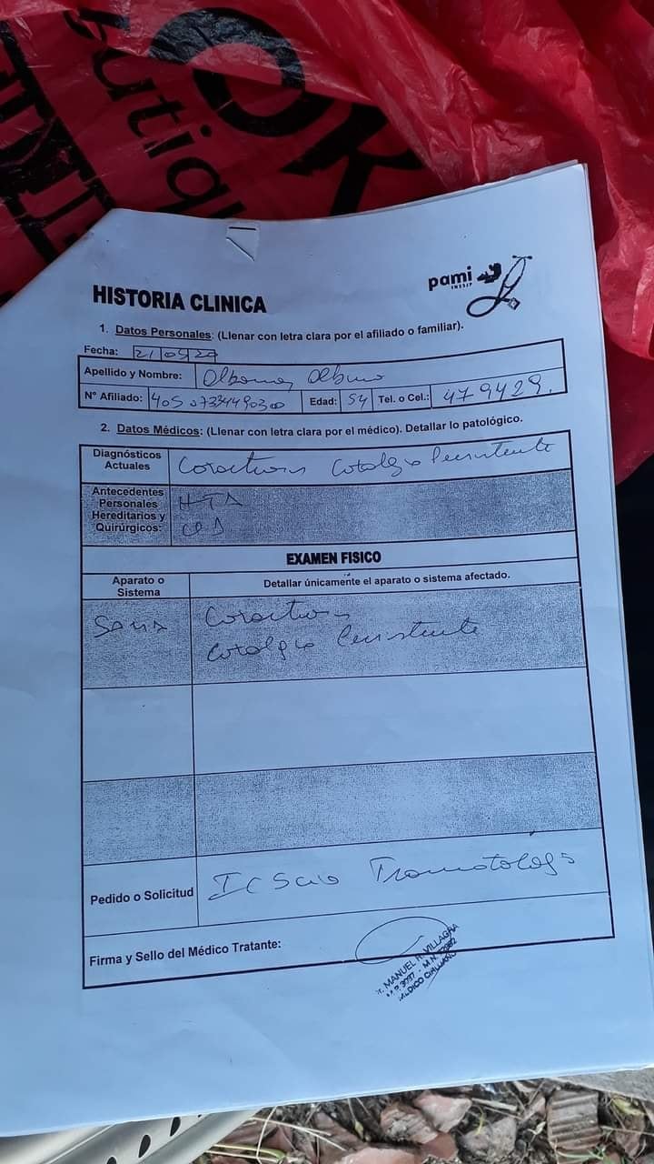 Ramón necesita urgente pagar la operación para mejorar su calidad de vida, pero PAMI no la autoriza.