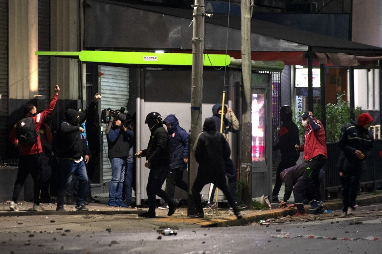 Incidentes en el club Independiente. (Gentileza Clarín)