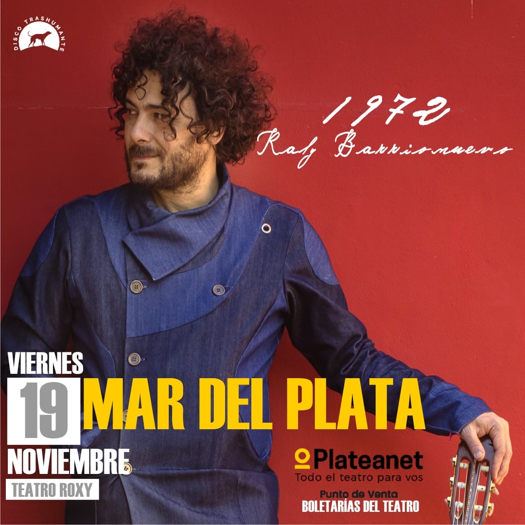 Será el viernes 19 de noviembre en el Teatro Roxy, en el marco de la gira nacional que realiza el músico.