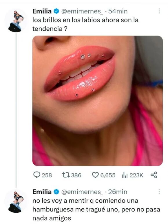 Emilia Mernes publica su nueva tendencia en redes