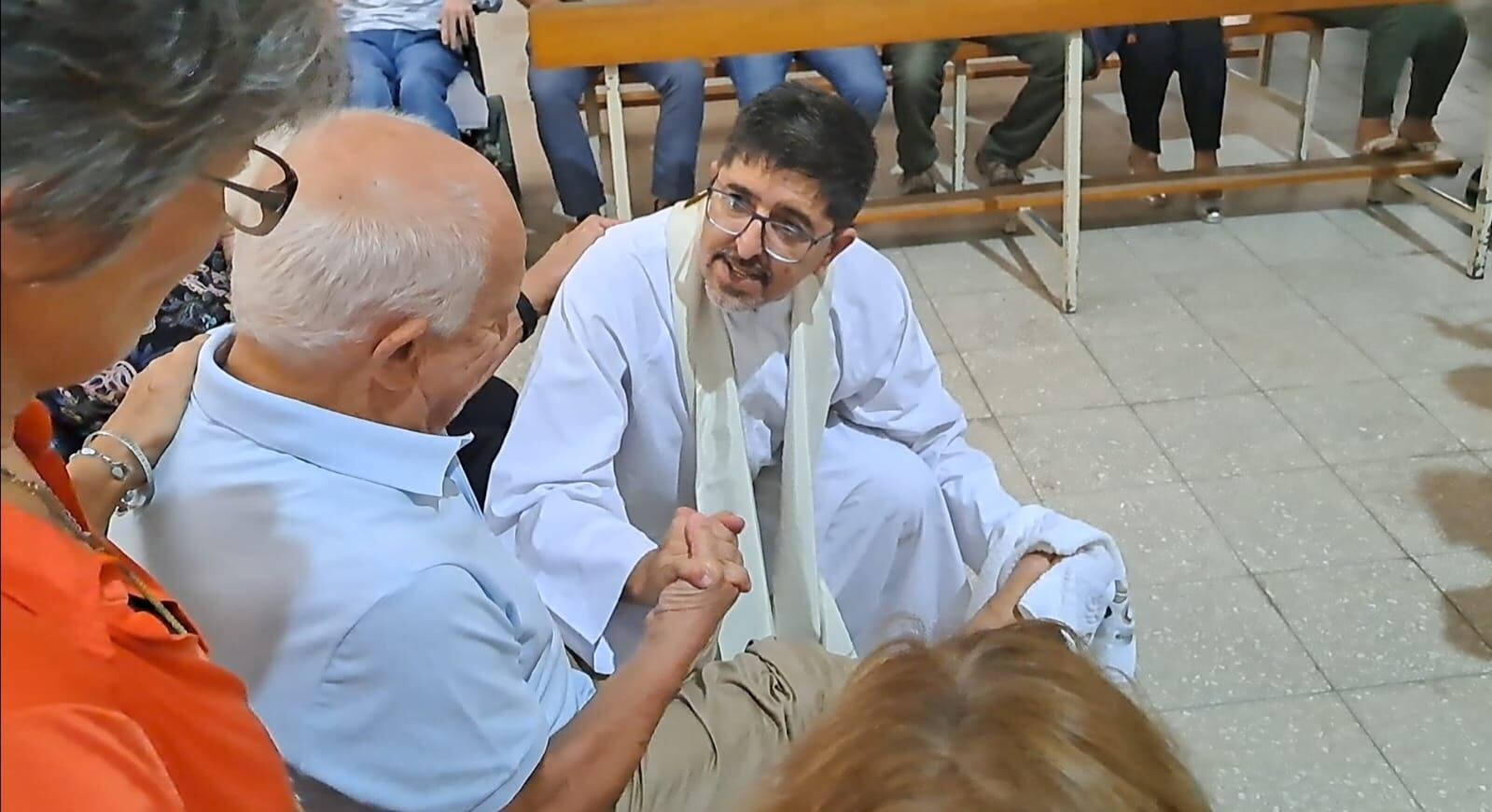 Lavado de pies en la Iglesia Nuestra Señora de la Merced Arroyito