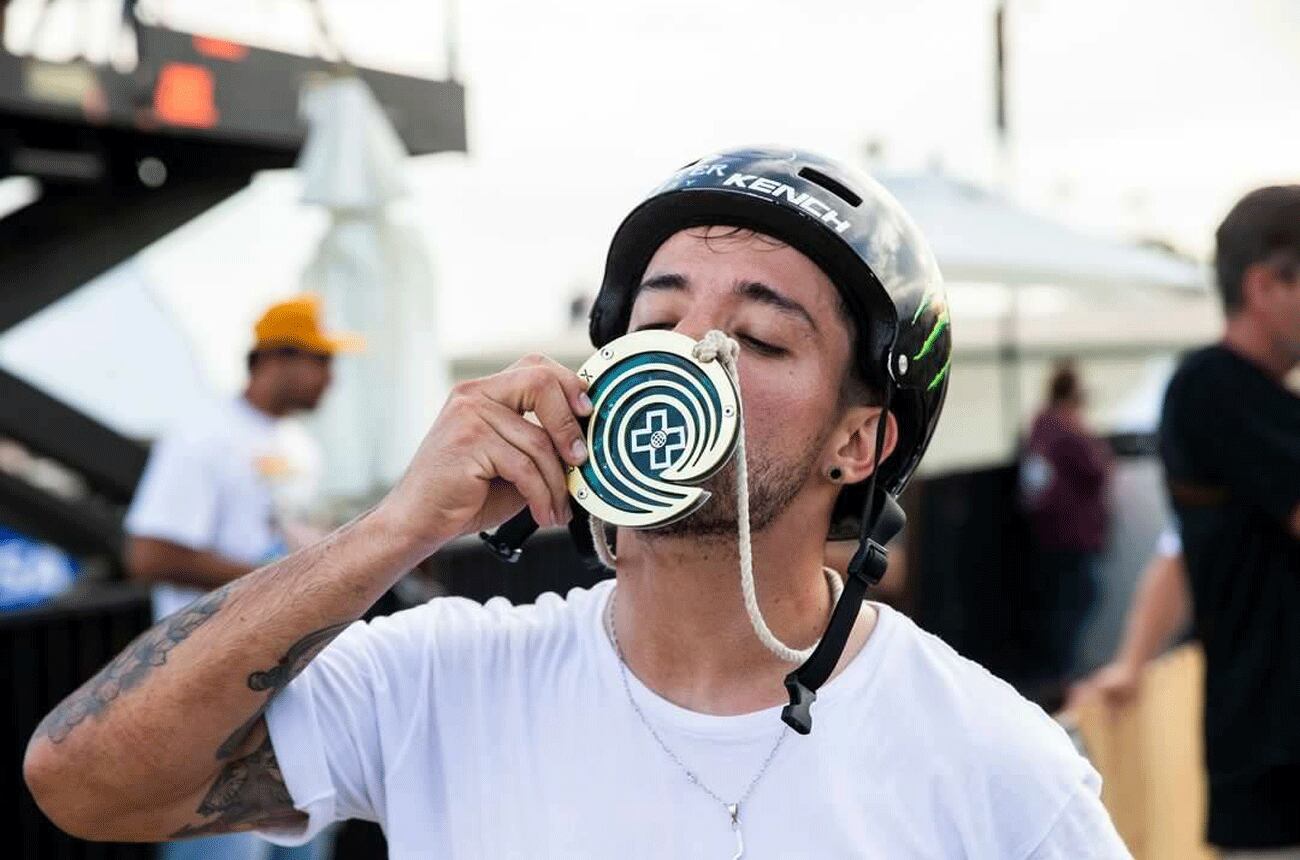 Saborea el triunfo el cordobés en BMX Park: José Torres es el primer argentino campeón en los XGames. (JeffPhoto)