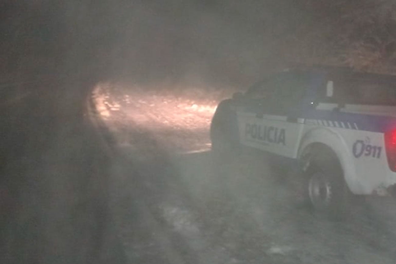 Nieve en las Altas Cumbres. (Policía)