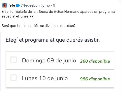 ¿Se divide la gala de eliminación en dos días?