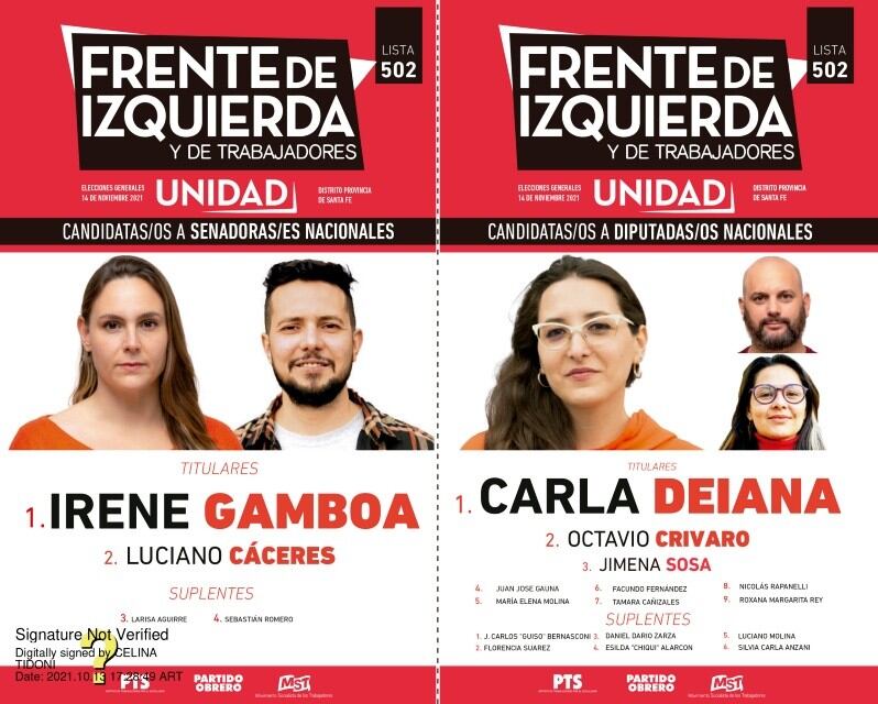 Las boletas para las elecciones 2021 en Santa Fe