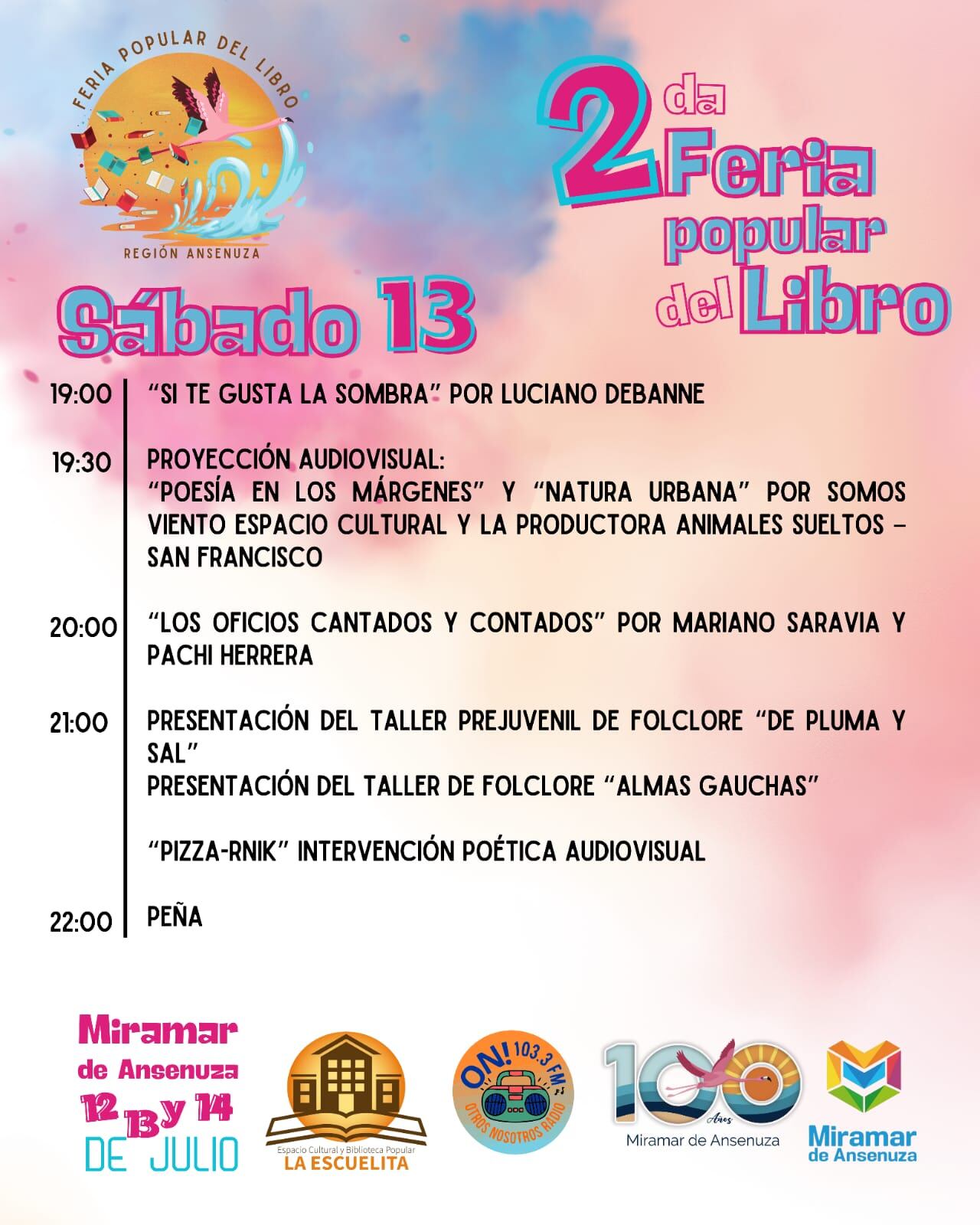 Shows en vivo en el marco de la feria del libro.