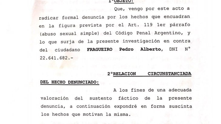 El Juez de Puerto Iguazú, Pedro Fragueiro, fue denunciado por abuso sexual