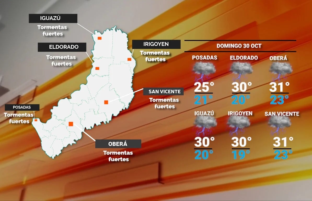 Continúan las precipitaciones y llegaría un frente frío para el inicio de la semana