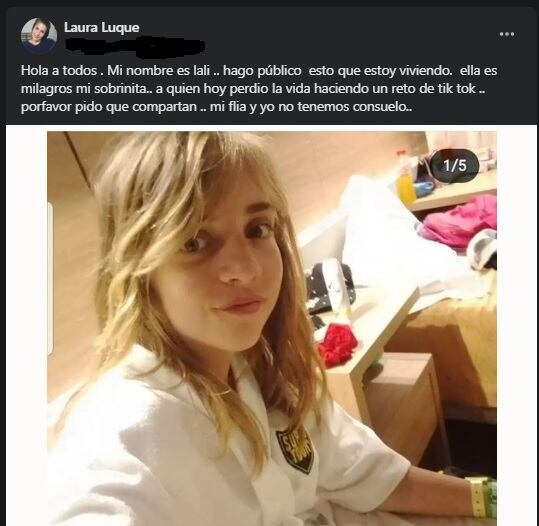 Milagros, la niña santafesina que se sospecha murió al intentar hacer un desafío de TikTok