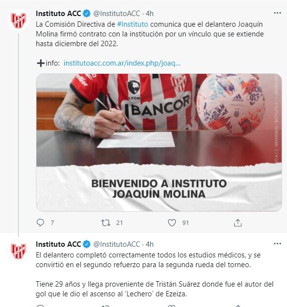 El delantero ascendió con Tristán Suárez, rival de la Gloria en la misma zona.