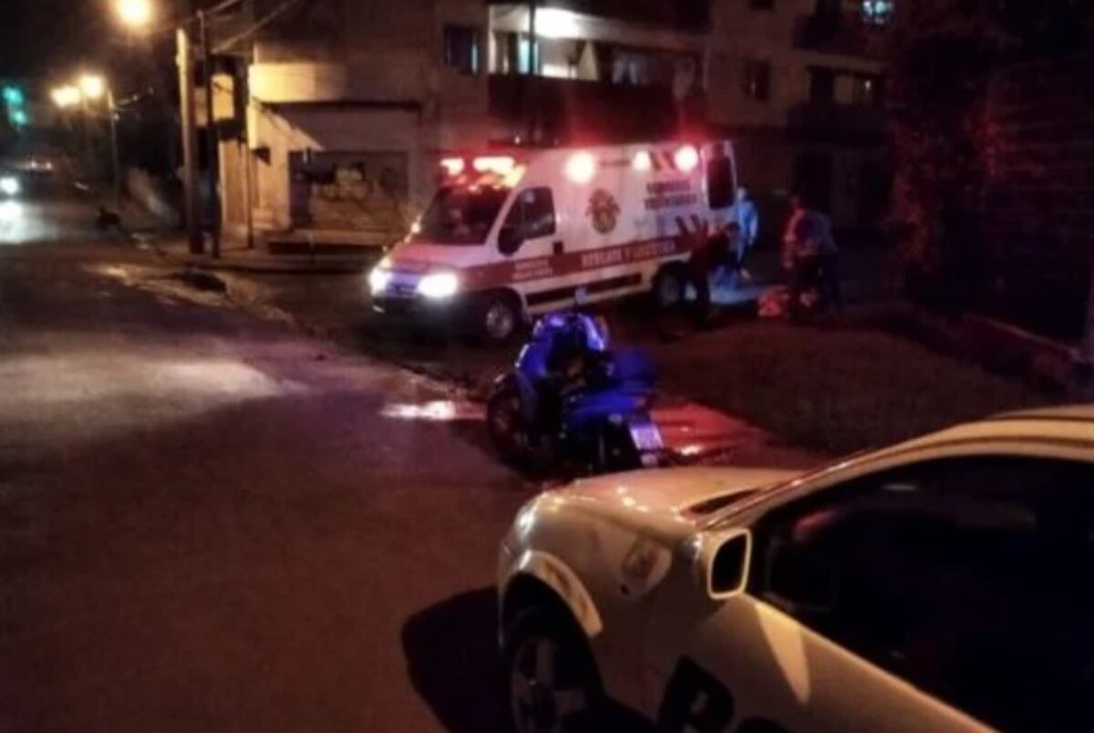 Oberá: accidente vial dejó a un motociclista herido