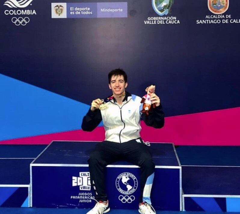 Santiago Lorenzo se consagró Campeón Panamericano Juniors de Tenis de Mesa en Cali, Colombia.