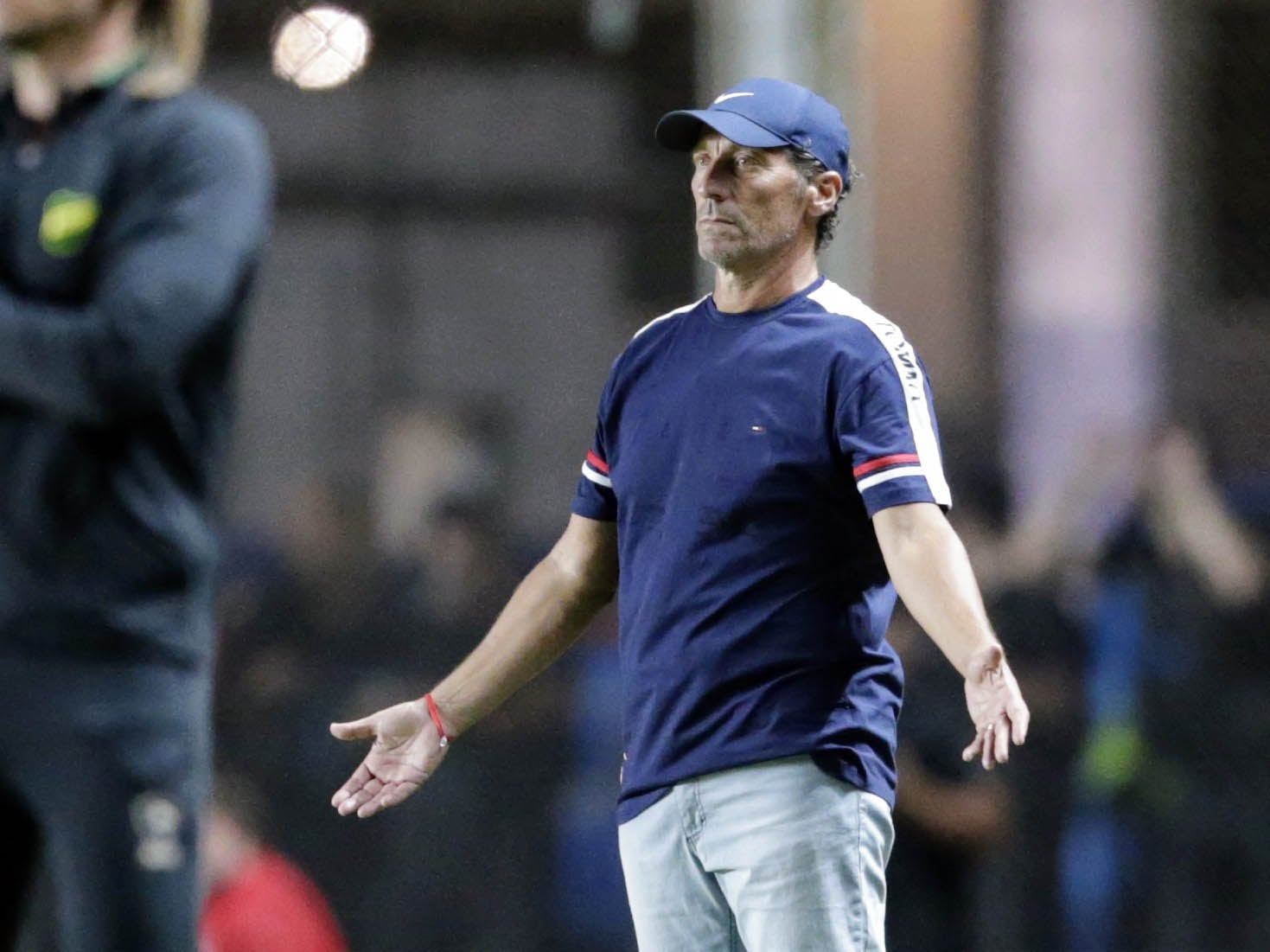 Pedro Troglio, entrenador de San Lorenzo de Almagro, en la previa del cotejo ante Talleres. (Fotobaires).