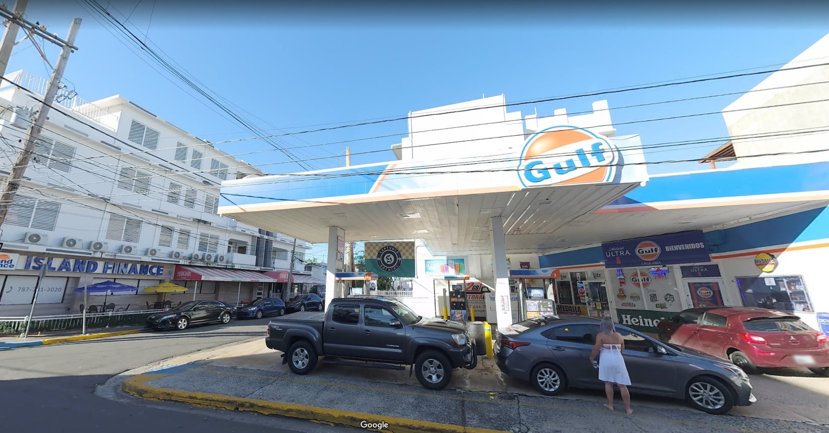 La estación de servicio en la que filmaron Bad Bunny y Arcángel. (captura de Google Maps).