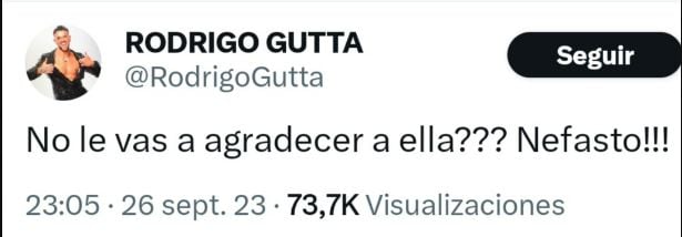 Los tuits de Rodrigo Gutta contra Maxi de Gran Hermano.