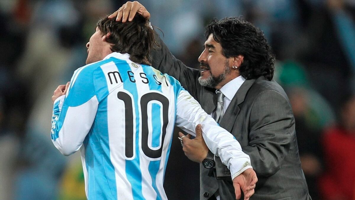 La significativa foto que eligió Lionel Messi para homenajear a Maradona